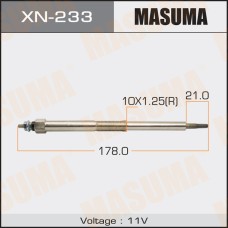 Свеча накала MASUMA Nissan (YD25) Pathfinder 05-, Navara 97-, Primera (P12) 02-, X-Trail (T30) XN-233
