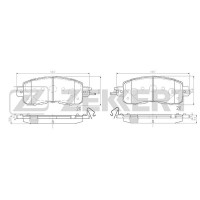 Колодки тормозные Nissan Teana (L33R) 14- передние дисковые Zekkert BS-3014