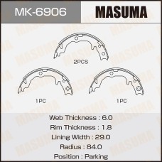 Колодки стояночного тормоза Mitsubishi ASX 10-, Lancer (CY) 07-, Outlander (CW) 05-; Citroen Masuma MK-6906