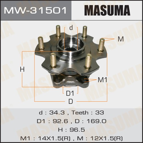 Ступица Mitsubishi Pajero 06- задняя MASUMA MW-31501