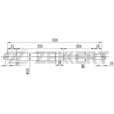 Амортизатор багажника ZEKKERT GF1749 Nissan X-Trail (T30) 01-