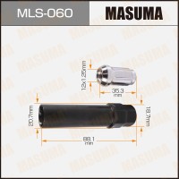 Гайки секретные 12 x 1.25 (4 шт. + головка-ключ удлиненная) MASUMA MLS060