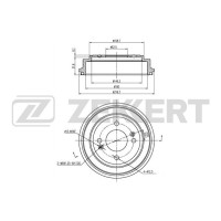 Барабан тормозной Hyundai Getz 02- (без ABS) Zekkert BS-5228