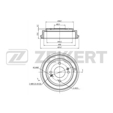 Барабан тормозной Hyundai Getz 02- (без ABS) Zekkert BS-5228