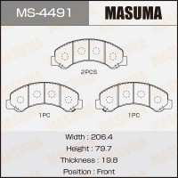 Колодки тормозные MASUMA MS4491 1K05-33-23Z,41060-89TC1,41060-89TD3,8-97168-634-0,8-97378-446-0,AY040-SZ012
