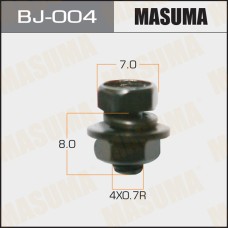 Болт М 4 x 8 x 0,7 с гайкой 15 шт. MASUMA BJ-004