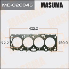 Прокладка г/бл MASUMA MD02034S CD20T, четырехслойная (металл-эластомер) Толщина 0,75 мм (1/10)