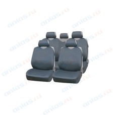 Чехлы - майки комплект R-1 plus закрытые сиденья полиэстер темно-серые Autoprofi R-902P D.GY