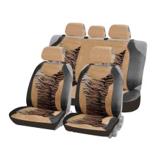 Накидки на сиденье CarFashion Safary Plus трикотаж черно-коричневые Тигр