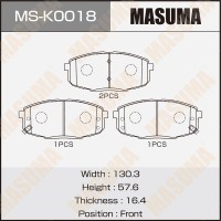 Колодки тормозные Hyundai Creta 16- передние дисковые Masuma MS-K0018