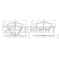Колодки тормозные Ford Maverick III 04-; Mazda Tribute (EP) передние дисковые (GDB1752) Zekkert BS-1003