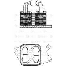 Радиатор масляный VAG Polo 09-, Rapid 12- 1.6i (CFNA) Luzar LOc 1817