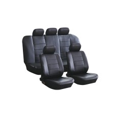 Чехлы Kraft универсальные на автомобильные сиденья,комплект "FASHION", экокожа, черные KT 835620