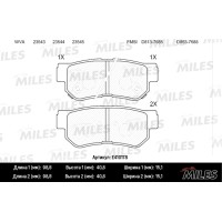 Колодки тормозные Hyundai Trajet 2.0-2.7 00- задние Low-metallic Miles E410178