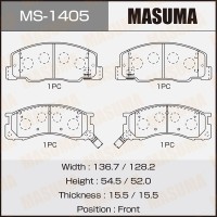 Колодки тормозные Toyota Townace/Liteace 96-08 передние Masuma MS-1405