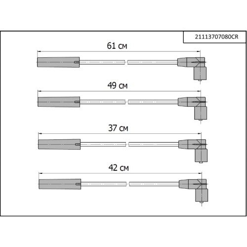 Провода в/в ВАЗ 2111 8 клапанов 1,5 силиконовые Cargen 2111-3707080