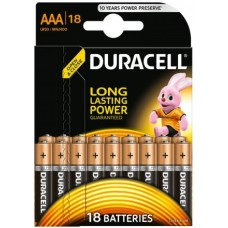 Батарейка LR03 Duracell Basic (AAA-мизинчиковые) 18 шт.