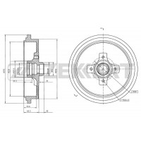 Барабан тормозной ZEKKERT BS5066 зад. VW Passat III, IV 88-