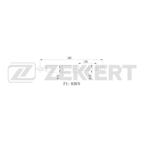 Амортизатор багажника ZEKKERT GF1910 Nissan Pathfinder (R51M) 05-
