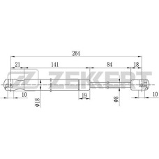Амортизатор багажника ZEKKERT GF2042 Opel Astra H 07-
