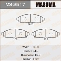 Колодки тормозные Nissan Pathfinder 05-, Murano (Z50) 03-08 передние MASUMA MS-2517