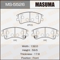 Колодки тормозные Mazda 6 (GG) 02-08 передние Masuma MS-5526