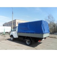 Тент кузова ГАЗ 3302 Бизнес (6 скоб) усиленный синий 3,18 x 2,06 x 1,56