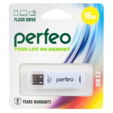 Флэш USB 16Gb Perfeo C06 White