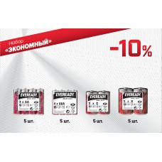 АКЦИЯ Energizer набор Экономный 5+5+1+1 -10%
