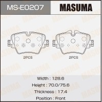 Колодки тормозные MASUMA P06093 передние MS-E0207