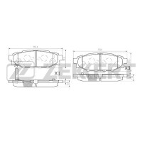 Колодки тормозные Subaru Forester (SH, SJ) 07-, Impreza (GR, GP) задние дисковые (GDB3373) Zekkert BS-2592
