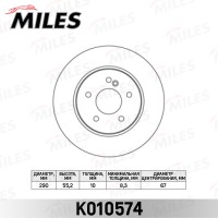 Диск тормозной MB W203 180-350/W210 200-430 задний вентилируемый D=290 мм Miles K010574