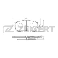 Колодки тормозные Toyota Camry (V30) 01-, Previa (R30, R50) передние дисковые (GDB361) Zekkert BS-2081