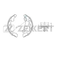 Колодки тормозные Peugeot 107 05-, 108 14-; Suzuki Swift задние барабанные (GS8480) Zekkert BK-4098