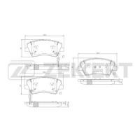Колодки тормозные Hyundai Elantra V (MD, UD) 15-, Elantra VI (AD, ADA) 15- передние Zekkert BS-1701
