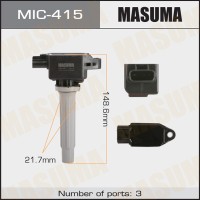 Катушка зажигания MASUMA MIC415 MAZDA 2 / P5V SKYACTIVE