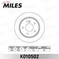 Диск тормозной MB W202 180-280 задний D=258 мм Miles K010502