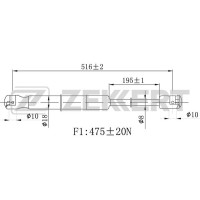 Амортизатор багажника ZEKKERT GF2479 Hyundai i30 Estate 04-