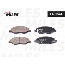 Колодки тормозные Nissan Note (E11) 06-, Tiida 07-, March 03-10; Mazda Familia 07- передние Miles Low-metallic E400544