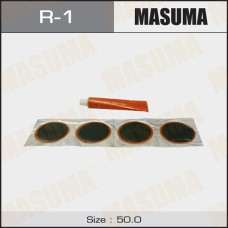 Заплатки для камер D=48 мм холодная вулканизация 16 шт. + клей 22 мл MASUMA R-1