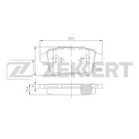 Колодки тормозные MB Citan (415) 12-; Renault Kangoo I, II 97- задние дисковые (GDB1786) Zekkert BS-2819