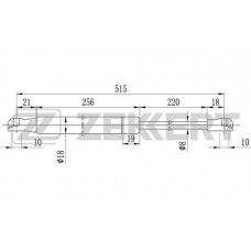 Амортизатор багажника ZEKKERT GF1032 VW Passat (315, 3A5) 88-