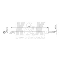 Шланг тормозной KиK FT0278 MB SPRINTER, VW CRAFTER 06- Задн.