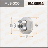 Гайка ШРУС 20 x 1,5 x 20 под ключ 28 Masuma MLS500