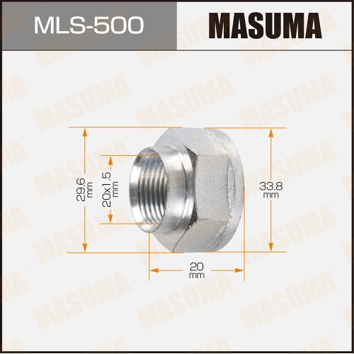 Гайка ШРУС 20 x 1,5 x 20 под ключ 28 Masuma MLS500
