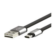 Кабель micro USB 1 м 2.4 A плоский двухсторонний Partner