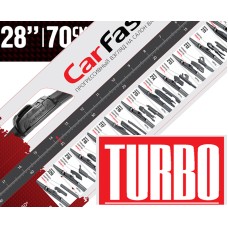 Щетка стеклоочистителя бескаркасная CarFashion Turbo 28"/700 мм 11 переходников 50046