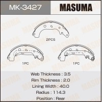 Колодки тормозные Mazda 3 (BK) 03-08 задние барабанные MASUMA MK3427