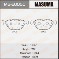 Колодки тормозные BMW X5 (E53) 00-06 передние Masuma MS-E0050