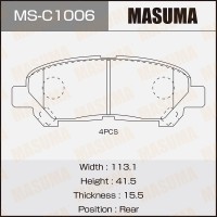 Колодки тормозные Toyota Highlander 07-14 задние MASUMA MS-C1006